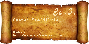 Cserei Stefánia névjegykártya